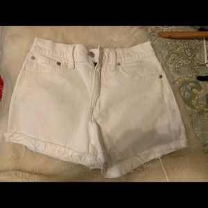 Madewell White Denim Shorts